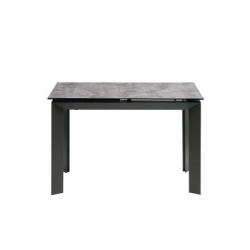 Стол раскладной Vermont Iron Grey глазурованное стекло 120-170 см
